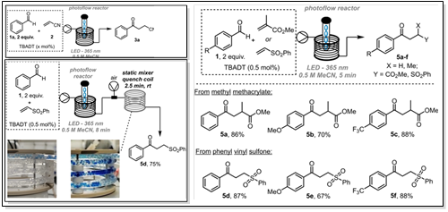 圖5 芳香醛的雙官能團構(gòu)建光催化合成路線 圖5 芳香醛的雙官能團構(gòu)建光催化合成路線
