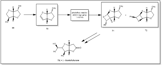 圖6 Goniofufurone光催化合成路線 圖6 Goniofufurone光催化合成路線